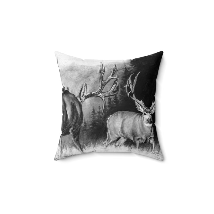 "Face Off" Square Pillow.