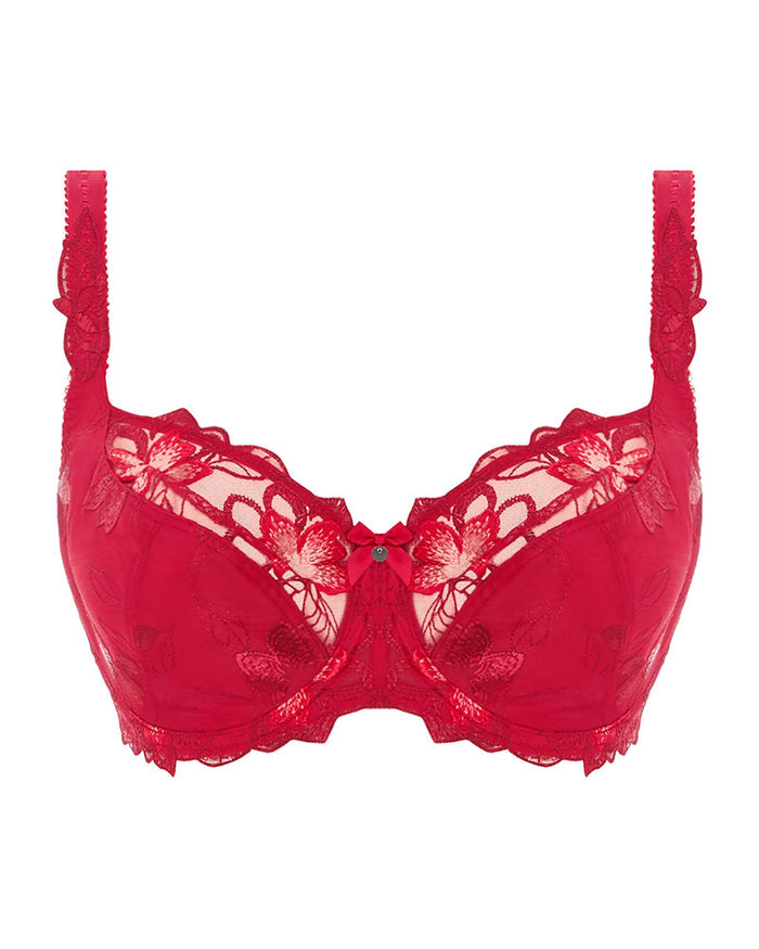 Fantasie 2682 Red Leona Balcony Bra myselflingerie.com