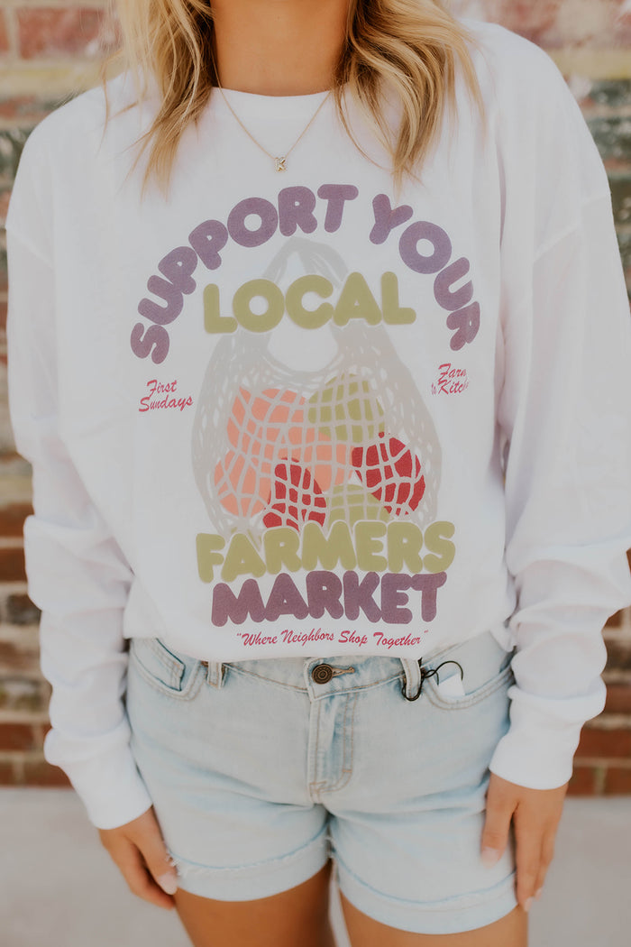 Farmers Market Long Sleeve Graphic Tee