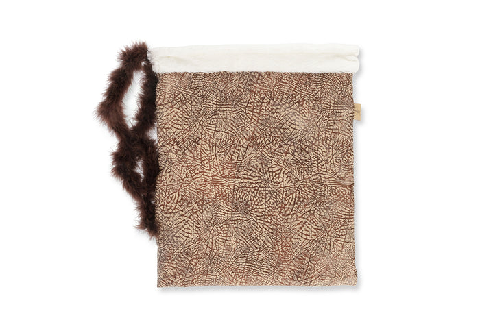 P.L.A.Y. Feline Frenzy Cat Crinkle Sack - Sepia Espresso shown with top view