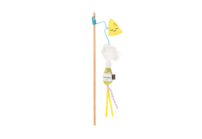 P.L.A.Y. Feline Frenzy Feline Blanc Wand Toy on a white background