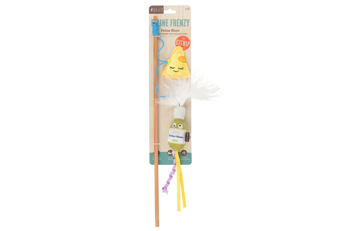 P.L.A.Y. Feline Frenzy Feline Blanc Wand Toy in packaging on a white background