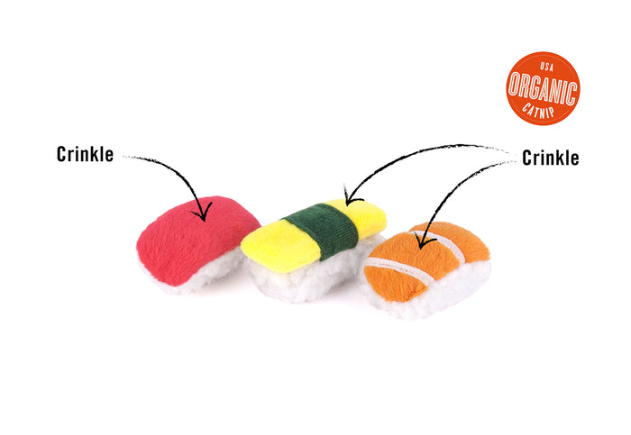 P.L.A.Y. Feline Frenzy Sassy Sushi Toy Set - features shown