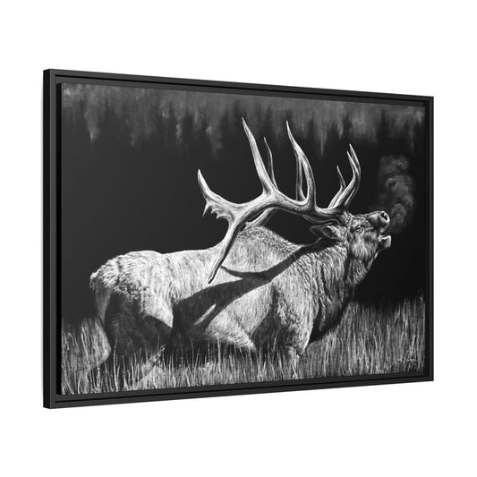 "Firebull" Framed Canvas