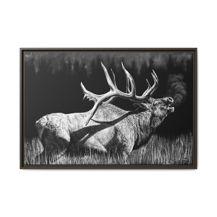 "Firebull" Framed Canvas