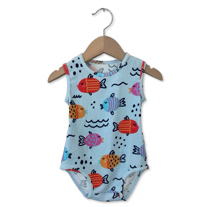 Fishy Kiss Snuggle Bug Sleeveless Bodysuit