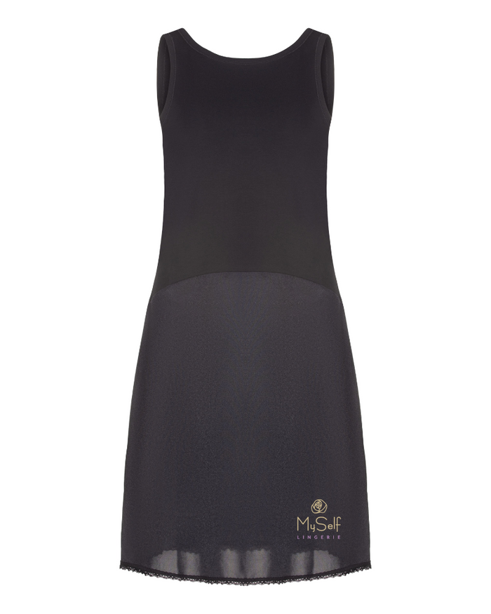 Gemsli FK30843" Cotton Top Nylon Bottom Full Slip myselflingerie.com