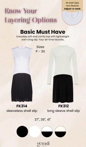 FK314 39" Sleeveless Shell Slip