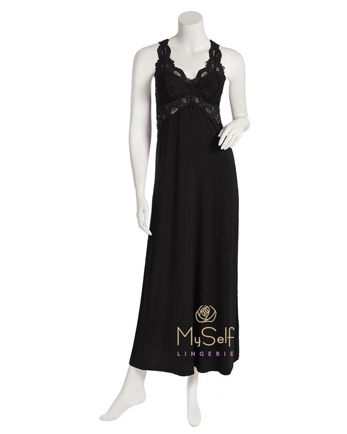 Fleur't 633 Lace T-Back Long Gown MYSELFLINGERIE.COM
