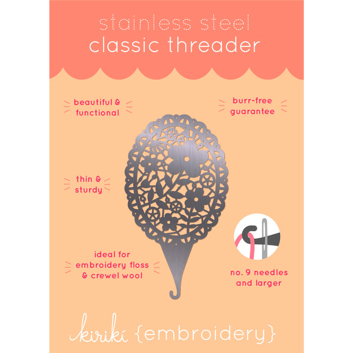 Floral Lace Classic Needle Threader-Stitched Modern