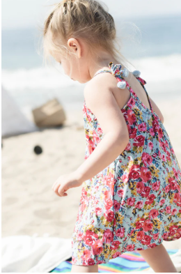 Floral Pom Pom Dress
