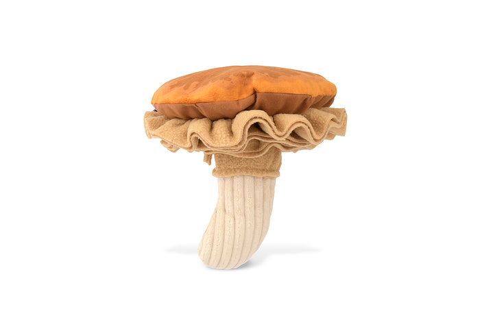 Fog City Pet x P.L.A.Y. Fun-Guy with cap and beige stem on a white background