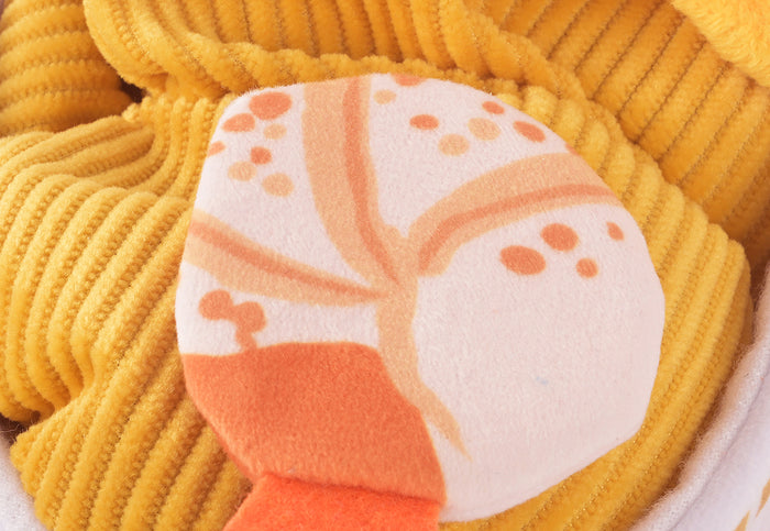 Close-up of the inside of Fog City Pet x Play Pup of Soup dog toy