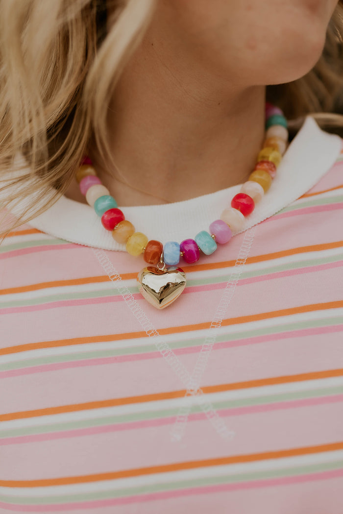 For The Love Beaded Necklace- Multi