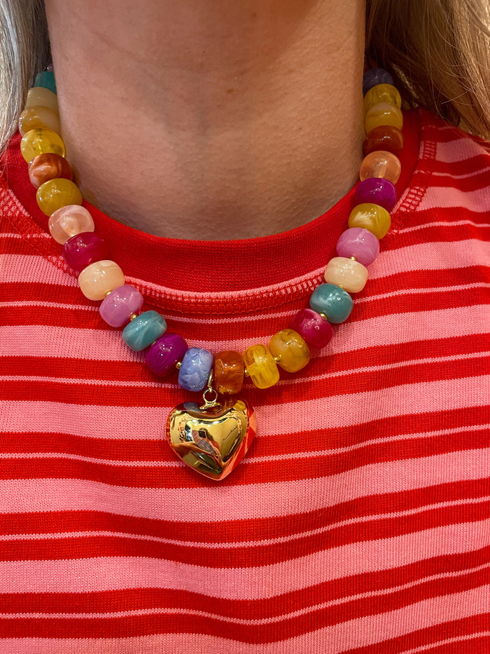 For The Love Beaded Necklace- Multi