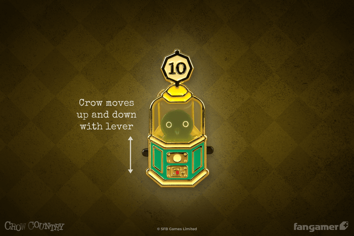 Fortune Teller Crow Sliding Pin