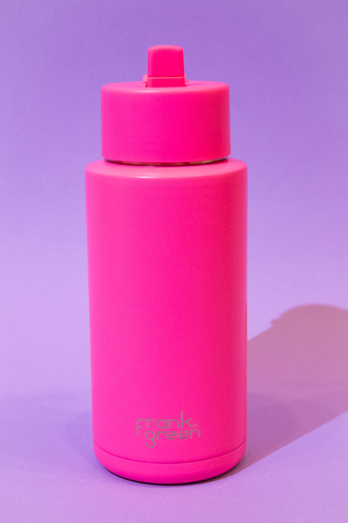 Frank Green Reusable Bottle 34oz- Neon Pink
