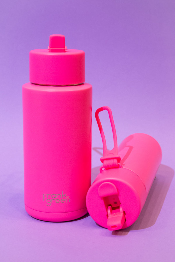 Frank Green Reusable Bottle 34oz- Neon Pink