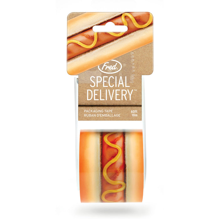 Fred & Friends - Special Delivery - HOT DOG - Printed Packing Tape