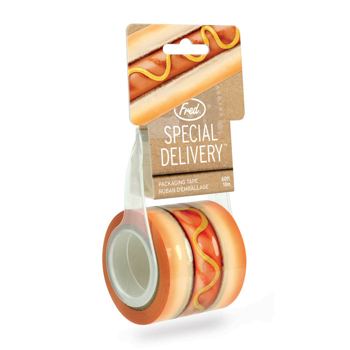 Fred & Friends - Special Delivery - HOT DOG - Printed Packing Tape