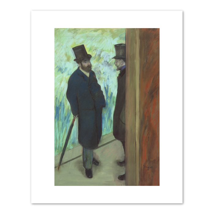 Edgar Degas, Friends at the Theatre, Ludovic Halevy (1834-1908) and Albert Cave (1832-1910), 1879, Fine Art Prints in various sizes by Museums.Co