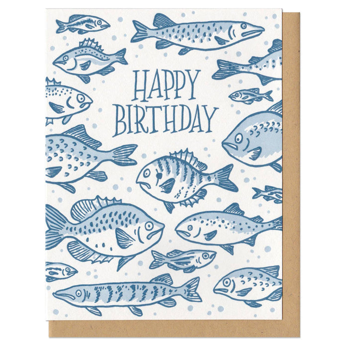 Frog & Toad Press - Birthday Fish Greeting Card