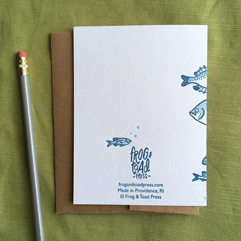 Frog & Toad Press - Birthday Fish Greeting Card