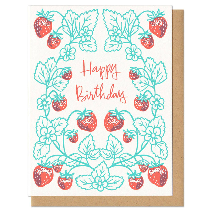 Frog & Toad Press - Birthday Strawberries Greeting Card