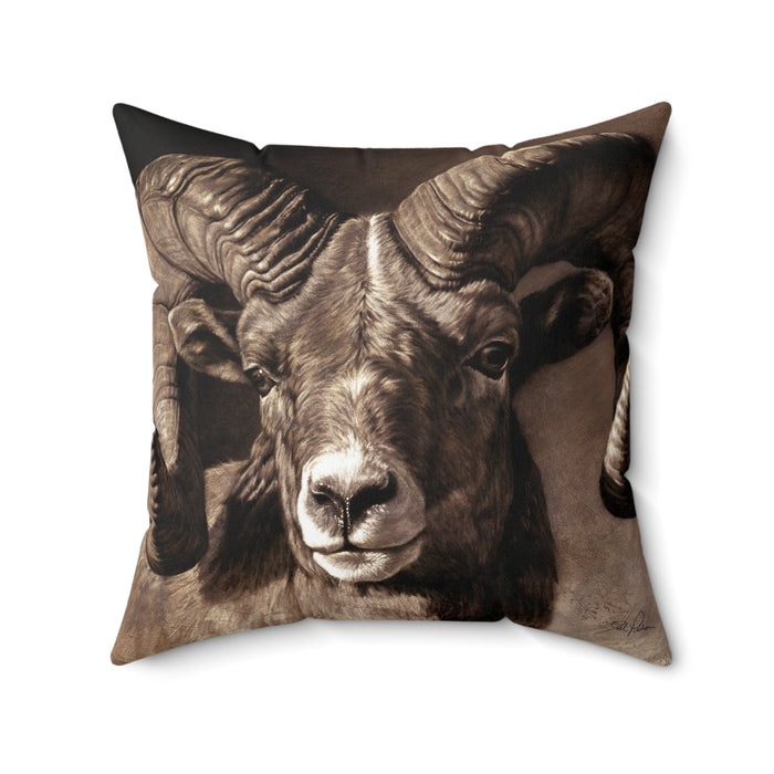"Full Curl" Square Pillow.