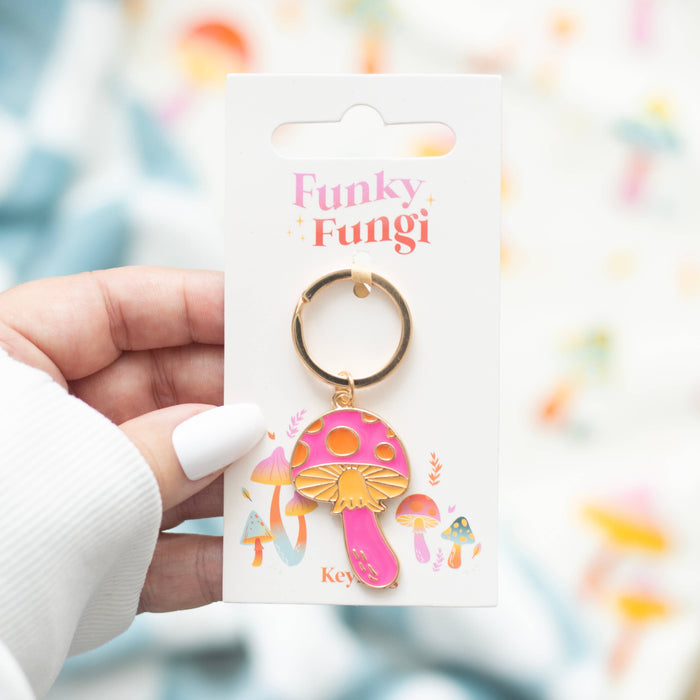 Funky Fungi Mushroom Keyring Keychain