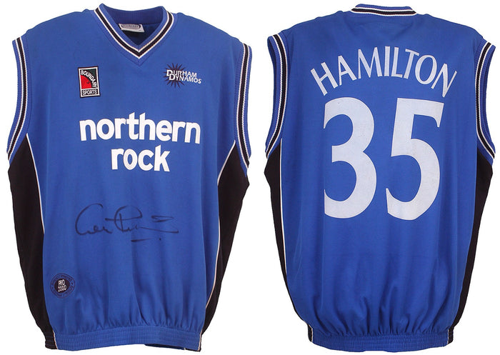 Gavin Hamilton Match Worn & Hand Signed Durham Dynamos Cricket Shirt