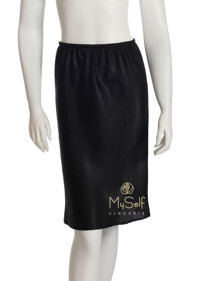 Gemsli HW32420" Satin Stripe Taffeta Cling Free Half Slip myselflingerie.com