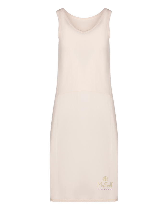 Gemsli FK30837" Cotton Top Nylon Bottom Full Slip myselflingerie.com