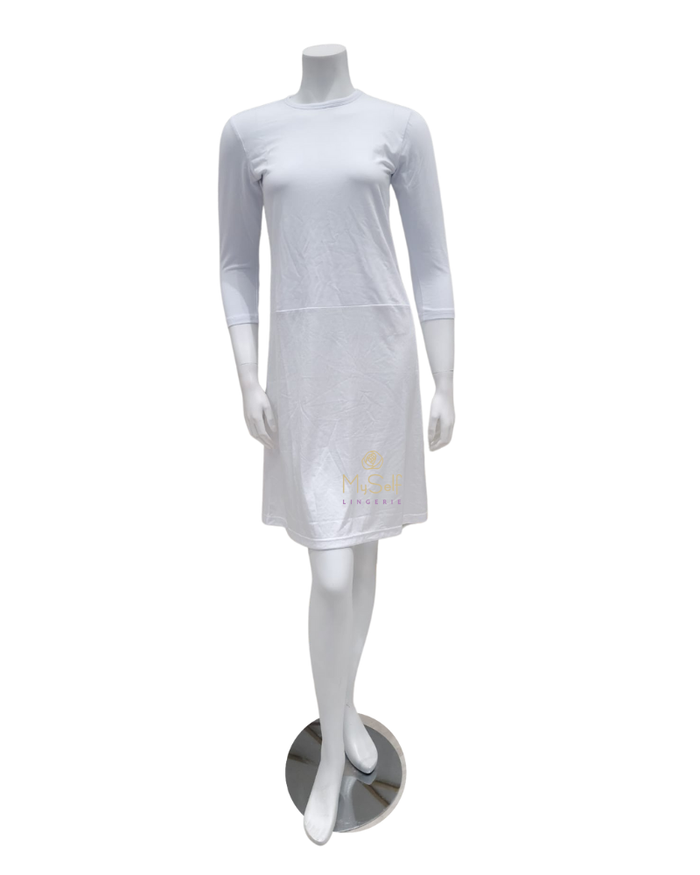 Gemsli FK336 37" Organic Cotton 3/4 Sleeve Shell Slip  myselfingerie.com