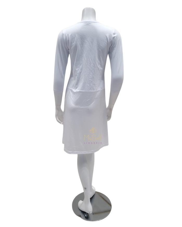Gemsli FK336 37" Organic Cotton 3/4 Sleeve Shell Slip  myselfingerie.com