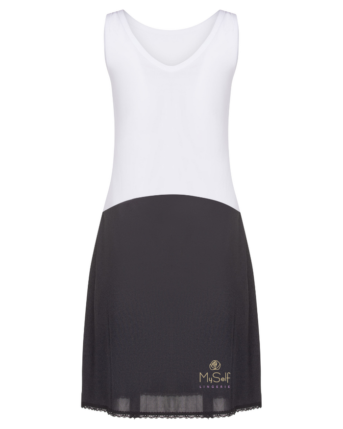 Gemsli FK30839" Cotton Top Nylon Bottom Full Slip myselflingerie.com