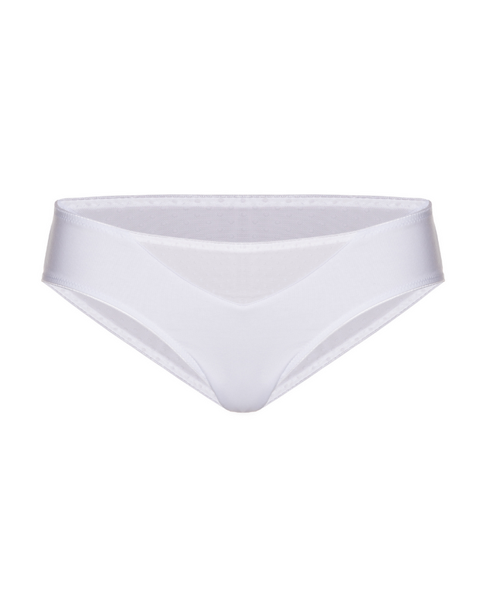Gemsli Mesh Insert Organic Cotton White Bikinis 3 Pk