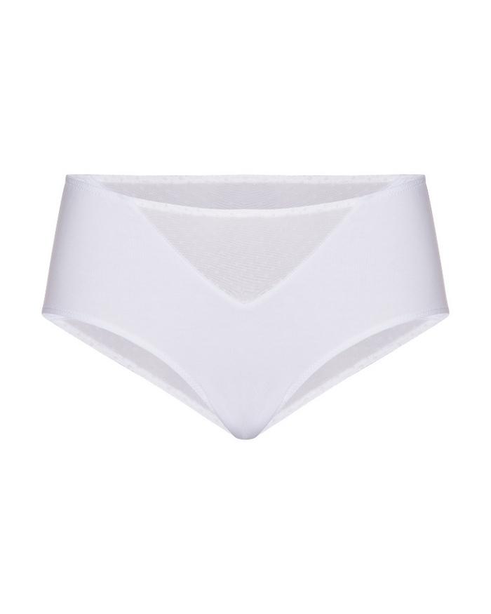 Gemsli  Mesh Insert Organic Cotton White Hipsters 3 Pk