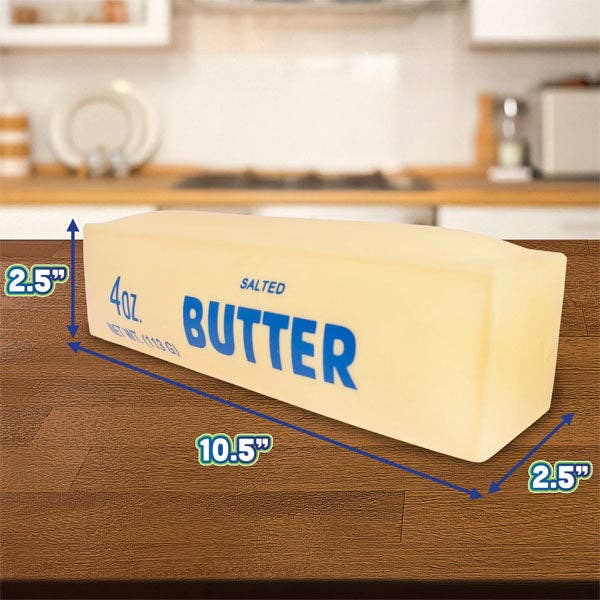 Giant Salted Butter Stick 10" Slow-Rise Squishy Fidget Toy (1pc)