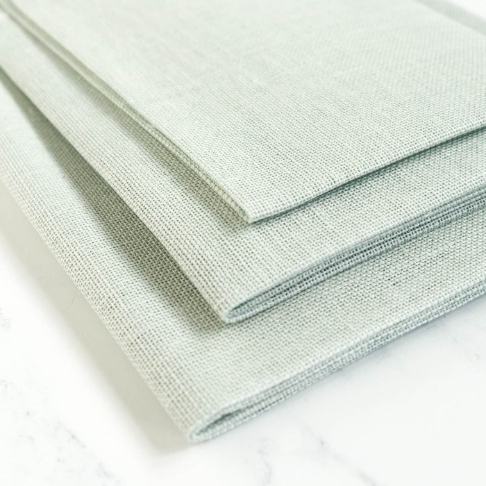 Graceful Gray Linen Fabric - 28 count-Stitched Modern