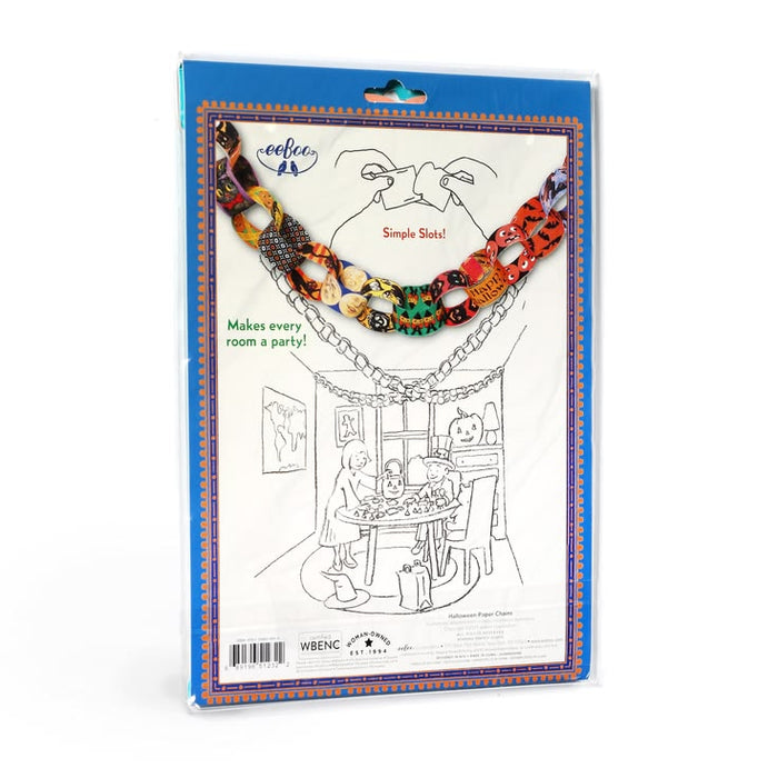 Wench Creations 'Single Bitch!' Halloween party kit in its original blue and white packaging, featuring a colorful garland and a black and white line art drawing of a party.