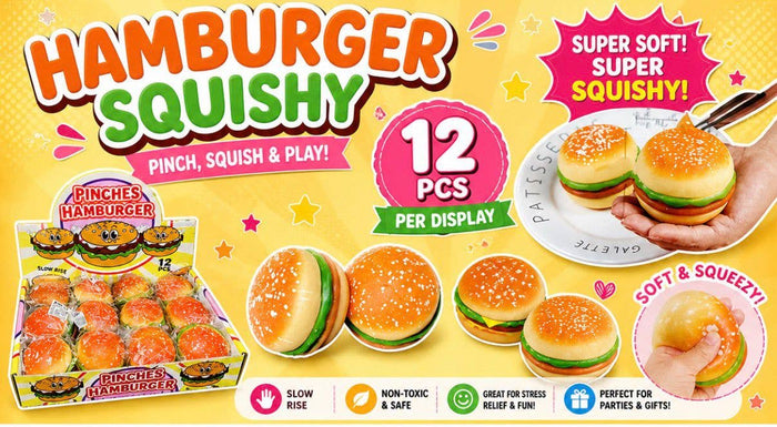 Hamburger Squishy – Slow-Rise Burger Stress Toy