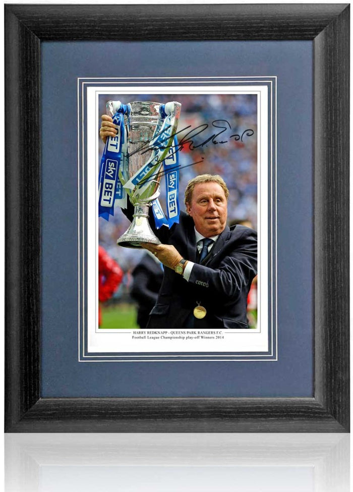 Harry Redknapp Queens Park Rangers Legend Hand Signed Photograph 15x19" Framed