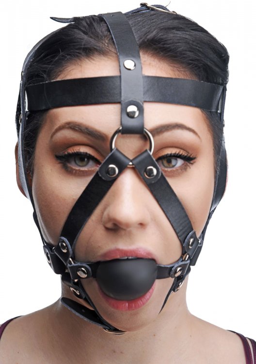Head Harness with Ball Gag Image 2