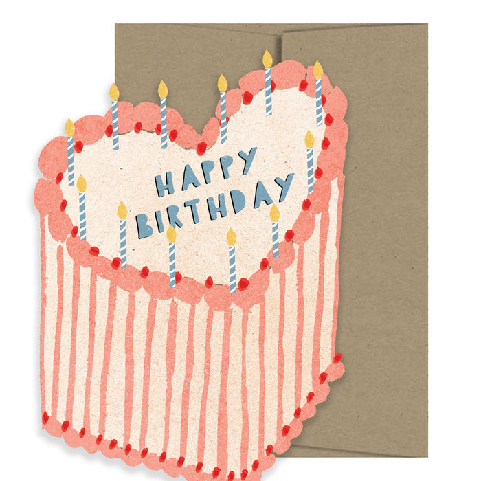 Heart Cake Die Cut Card