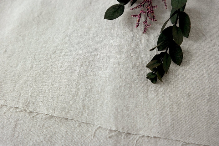 High Twisted 100% Linen Fabric Medium Weight 14S 6220 6600 6366 7369 - The Linen Lab - Natural 6366