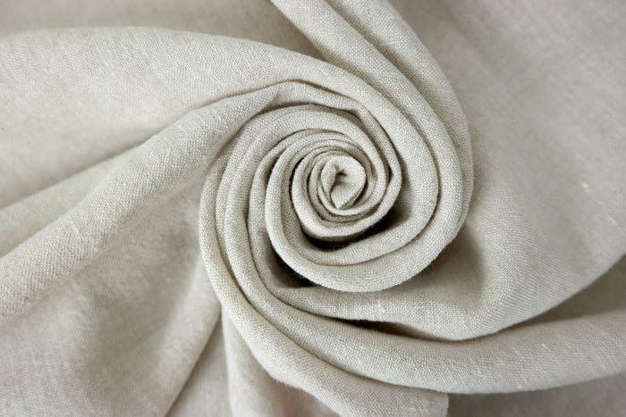 High Twisted 100% Linen Fabric Medium Weight 14S 6220 6600 6366 7369 - The Linen Lab - Natural 6366