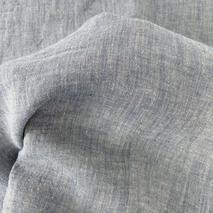 High Twisted Linen Dot Shape Fabric 6924 6927 - The Linen Lab - Blue