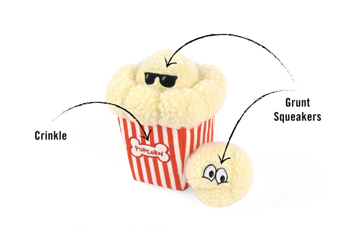 P.L.A.Y. Hollywoof Cinema Poppin' Pupcorn Toy - features shown