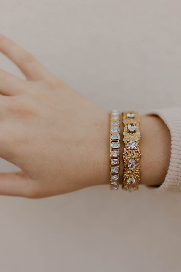 Icon Hammered Bracelet Cuff- Beljoy